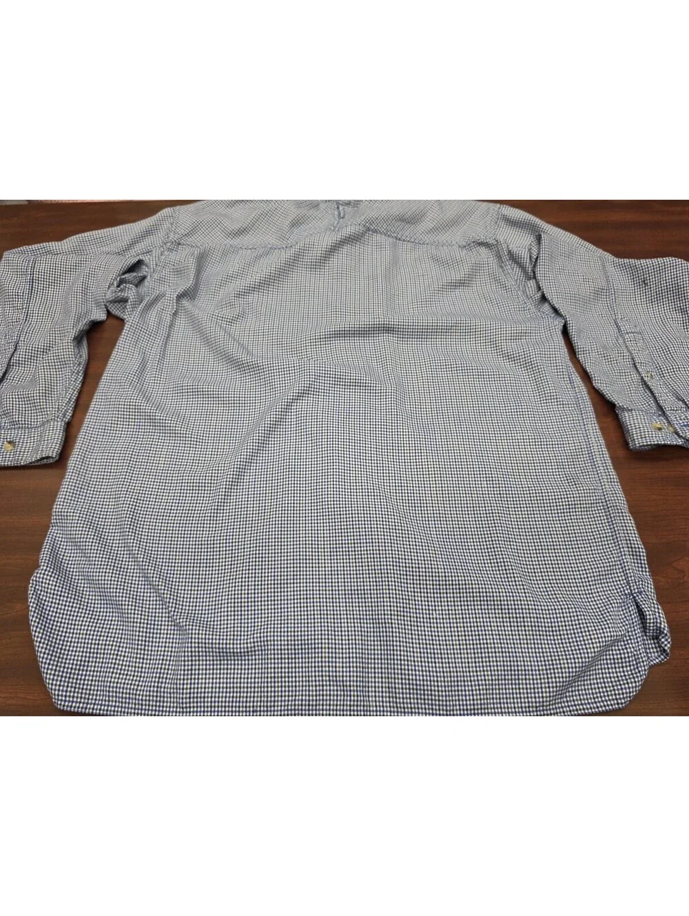 The North Face XXL Blue Check Plain Long Sleeve Hiking Outdoor Button Shirt